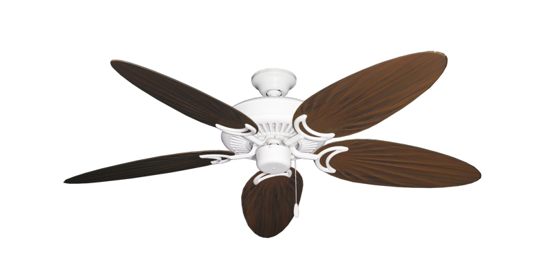 Riviera Pure White with 52" Outdoor Palm Oil Rubbed Bronze Blades