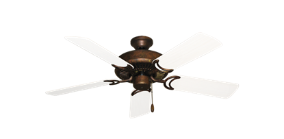 Riviera Burnished Copper with 44" Outdoor Pure White Blades