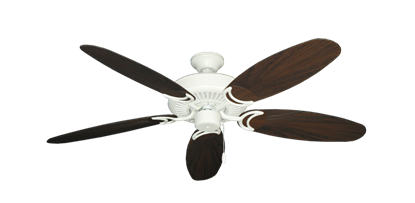 Riviera Matte Pure White with 52" Outdoor Leaf Oil Rubbed Bronze Blades