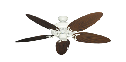 Riviera Matte Pure White with 52" Outdoor Palm Oil Rubbed Bronze Blades