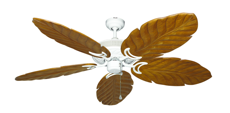 Atlantis Pure White with 58" Series 100 Arbor Oak Blades