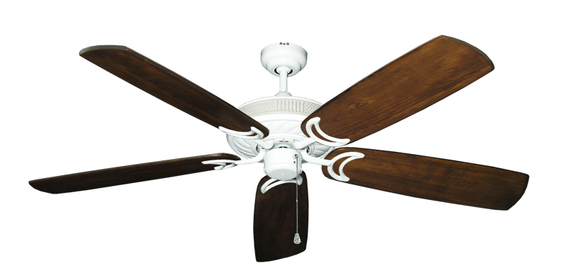 Atlantis Pure White with 60" Series 450 Arbor Dark Walnut Blades