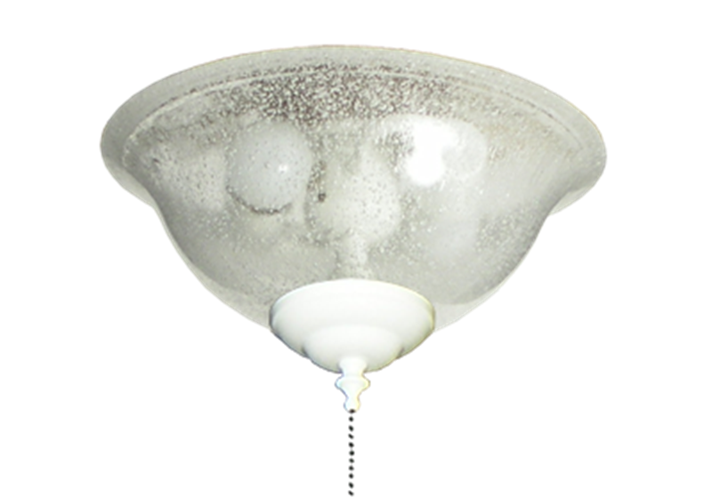 Ceiling Fan Glass Bowl Light In Seeded, Seeded Glass Ceiling Fan