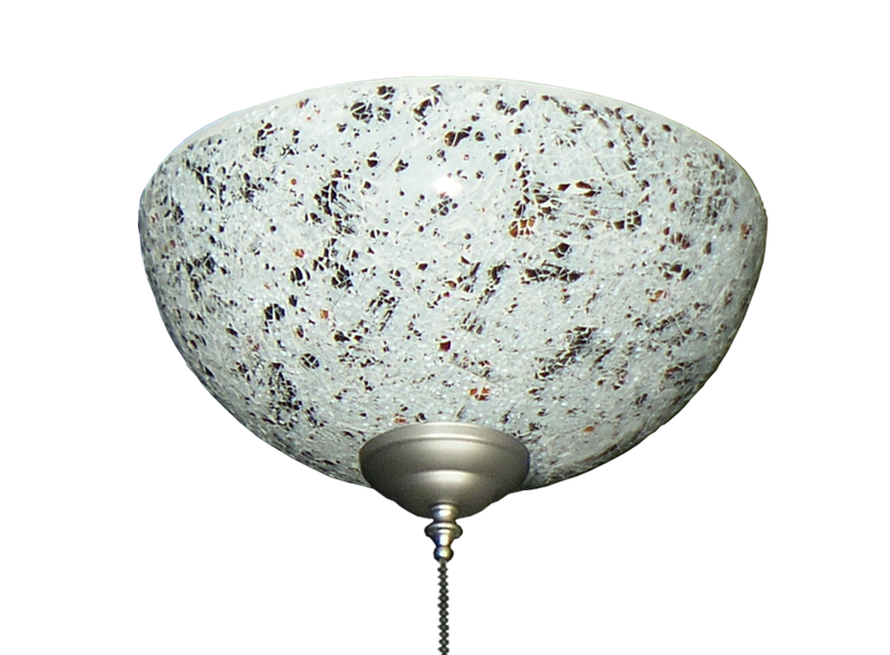 2262 Confetti Crackle Finish Hand-Made Specialty Glass Bowl Light