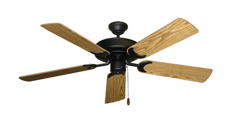 Raindance Matte Black with 52" Oak Gloss Blades