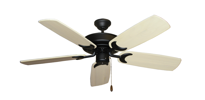 Raindance Matte Black with 52" Series 425 Arbor Whitewash Blades
