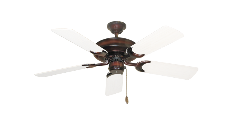 Raindance Ceiling Fan In Wine With 44 Outdoor Pure White