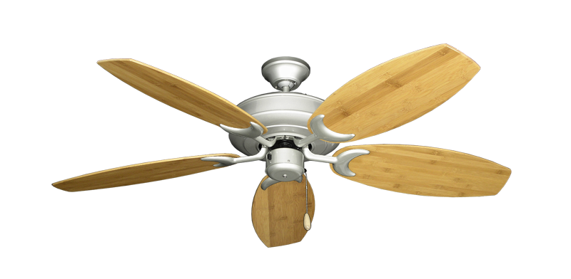 Picture of Raindance Brushed Nickel with 52" Oar Bamboo Brown Blades
