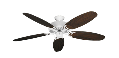 Dixie Belle Pure White with 52" Outdoor Leaf Oil Rubbed Bronze Blades