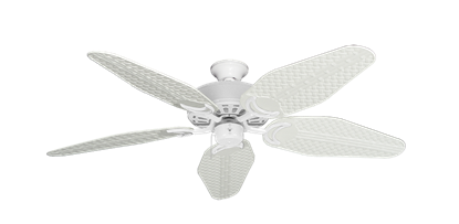 Dixie Belle Pure White with 52" Outdoor Weave Pure White Blades