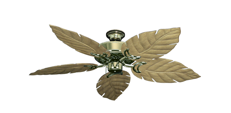 Dixie Belle Bright Brass with 52" Venetian Walnut Blades