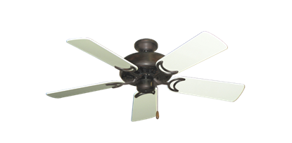 Dixie Belle Oil Rubbed Bronze with 44" Antique White Gloss Blades