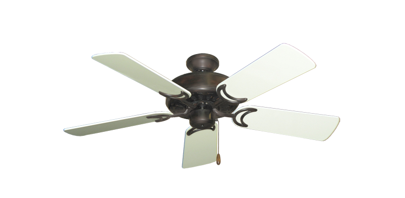 Dixie Belle Oil Rubbed Bronze with 44" Antique White Gloss Blades