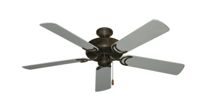 Dixie Belle Oil Rubbed Bronze with 52" Outdoor Brushed Nickel Blades