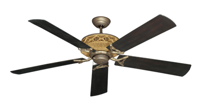 Tiki Antique Bronze with 60" Outdoor Oil Rubbed Bronze Blades