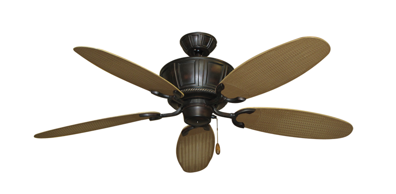 Centurion Oil Rubbed Bronze with 52" Outdoor Wicker Tan Blades