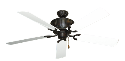 Centurion Oil Rubbed Bronze with 60" Outdoor Pure White Blades