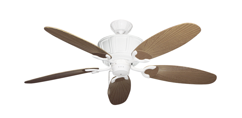 Centurion Pure White with 52" Outdoor Leaf Tan Blades