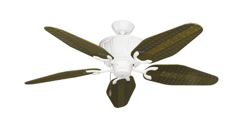 Centurion Ceiling Fan In Pure White With 52 Outdoor Weave