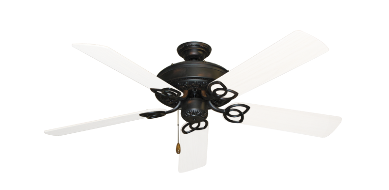 Renaissance Oil Rubbed Bronze with 52" Outdoor Pure White Blades