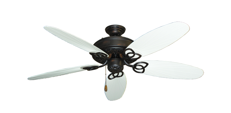 Renaissance Oil Rubbed Bronze with 52" Outdoor Leaf Pure White Blades