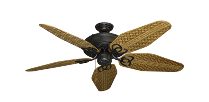 Renaissance Oil Rubbed Bronze with 52" Outdoor Weave Walnut Blades