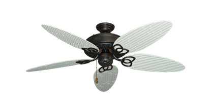 Renaissance Oil Rubbed Bronze with 52" Outdoor Bamboo Pure White Blades