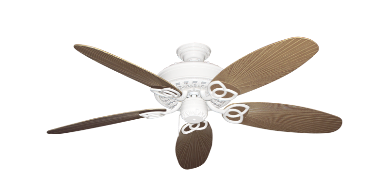 Renaissance Pure White with 52" Outdoor Leaf Tan Blades