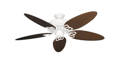 Renaissance Pure White with 52" Outdoor Palm Oil Rubbed Bronze Blades