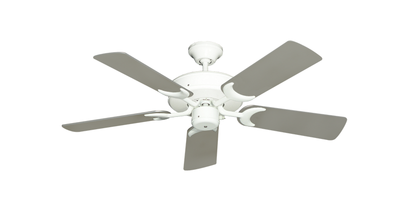 Patio Fan Ceiling Fan In Pure White With 44 Satin Steel Painted