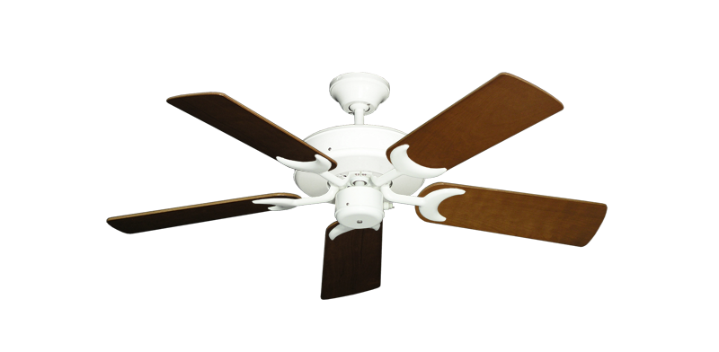 Patio Fan Pure White with 44" Natural Cherry Blades