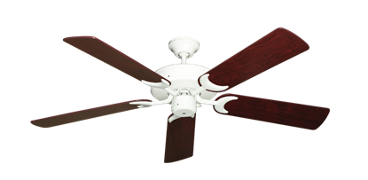 Patio Fan Pure White with 52" Cherrywood Blades