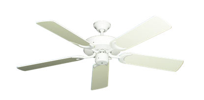 Patio Fan Pure White with 52" Antique White Gloss Blades