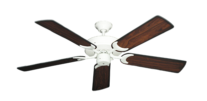 Patio Fan Pure White with 52" Burnt Cherry Blades