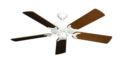 Patio Fan Pure White with 52" Natural Cherry Blades