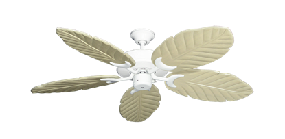 Patio Fan Pure White with 52" Series 125 Arbor Whitewash Blades