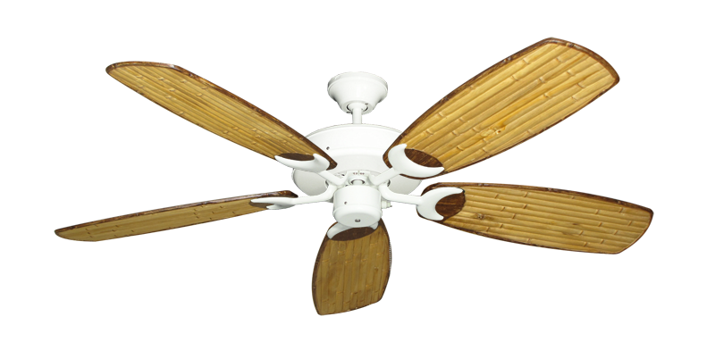 Patio Fan Pure White with 52" Series 275 Arbor Bamboo Blades