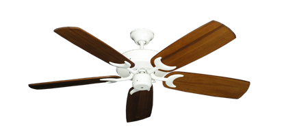 Patio Fan Pure White with 52" Series 425 Arbor Oak Blades