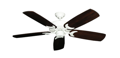 Patio Fan Pure White with 52" Series 425 Arbor Cherrywood Blades