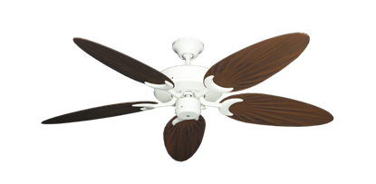 Patio Fan Pure White with 52" Outdoor Palm Oil Rubbed Bronze Blades