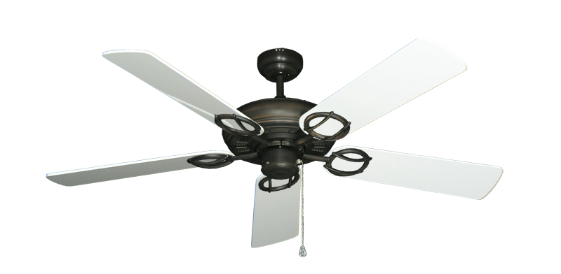 Trinidad Oil Rubbed Bronze with 52" Pure White Gloss Blades