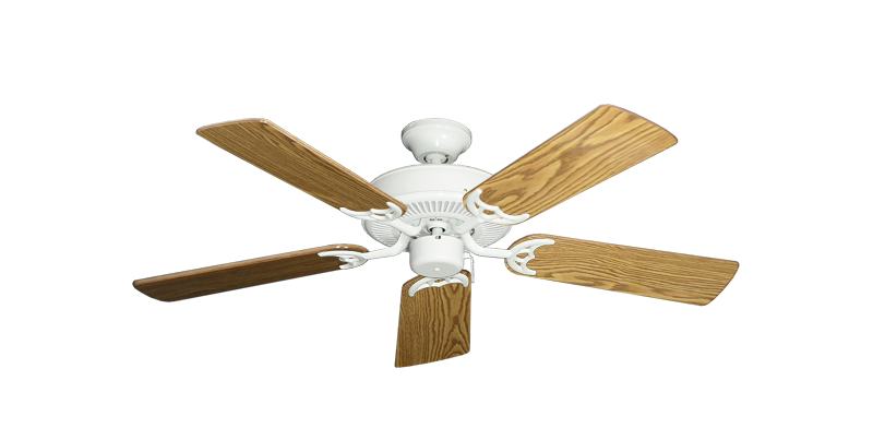 Bermuda Breeze V Pure White with 44" Oak Gloss Blades