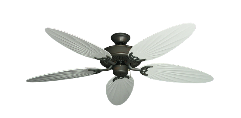 Bermuda Breeze V Oil Rubbed Bronze with 52" Outdoor Palm Pure White Blades