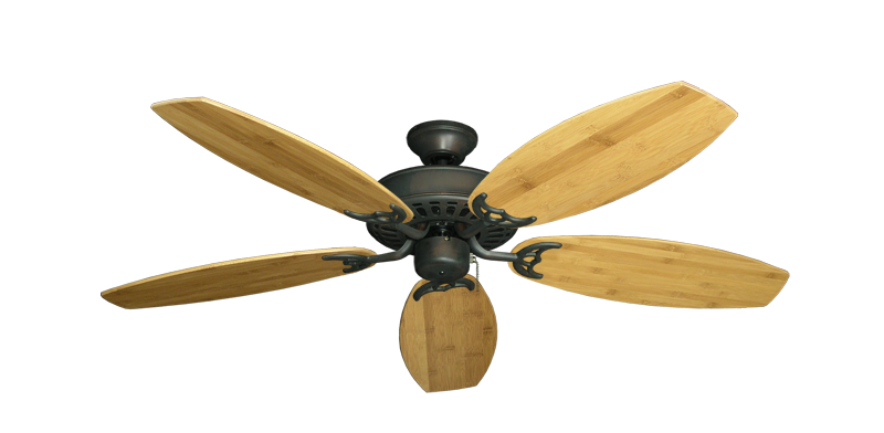 Bimini Breeze V Oil Rubbed Bronze with 52" Oar Bamboo Brown Blades