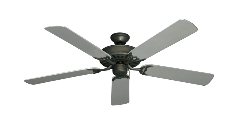 Bimini Breeze V Oil Rubbed Bronze with 52" Outdoor Brushed Nickel Blades