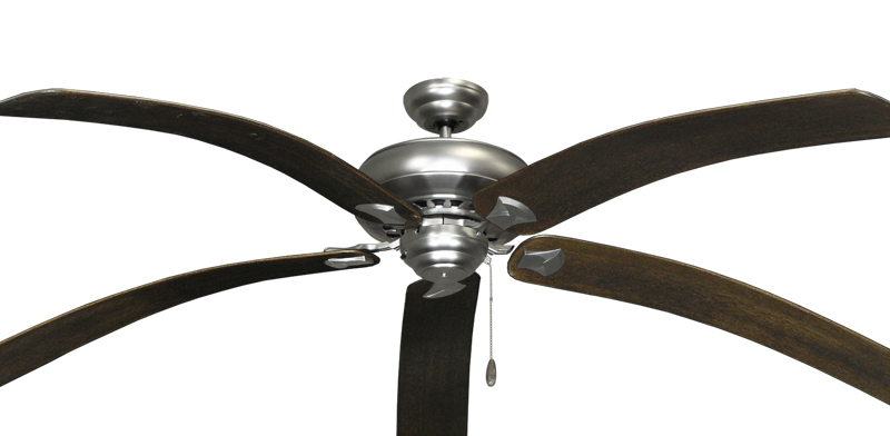 Tiara Ceiling Fan In Satin Steel With, Bahama Ceiling Fan