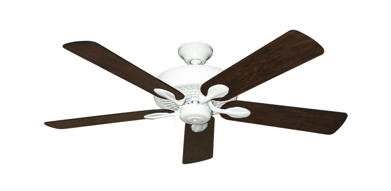 Meridian Pure White with 52" Distressed Hickory Blades
