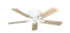 Stratus Pure White with 52" Bleached Oak Blades