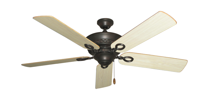 Infinity Oil Rubbed Bronze with 52" Bleached Oak Gloss Blades