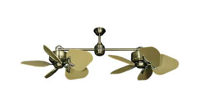 Twin Star III Antique Brass with 35" Leaf Tan Blades